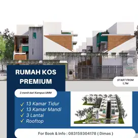 Rumah kos eksklusif tlogomas UMM, 3 lantai siap bangun