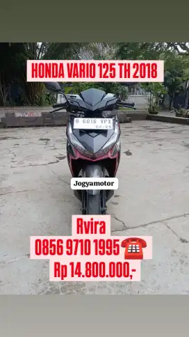 Honda vario 125 th 2018 plat tangerang