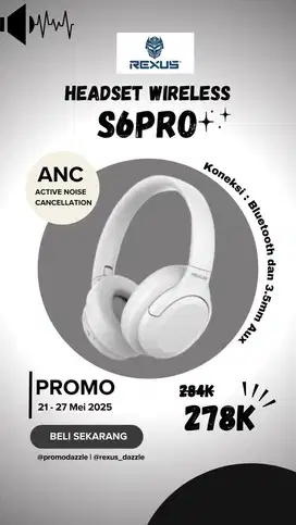 Headset Bluetooth Rexus S6pro