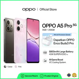 Oppo A5pro 5G Ram 8/256GB, IP69 Waterproof dan militer grade, 5800mah