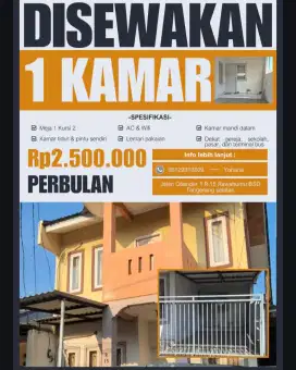 Disewakan kamar