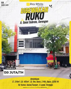 Disewakan Ruko 3 Lantai Siap Pakai Tengah Kota Solo Kawasan Bisnis