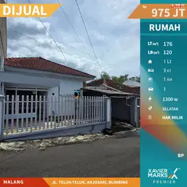 Dijual Rumah Murah Dekat Terminal di Jl Teluk-teluk Malang