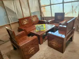 Kursi tamu minimalis kopeer full kayu jati