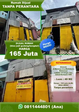 Jual cepat bisa nego , bekas bengkel , bisa jasi rumah