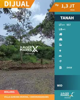 Dijual Tanah Lokasi Villa Gunung Buring, Cemorokandang Malang(OLX667)