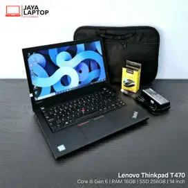 Lenovo Thinkpad T470 Core i5 RAM 16GB SSD 256GB Laptop Second Bekas