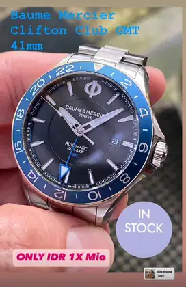 ORIGINAL Baume Mercier Clifton Club Automatic GMT 42mm