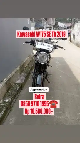 Kawasaki W175 SE Th 2019 plat jakarta
