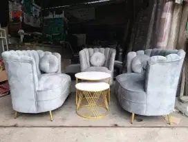 Sofa kerang abu
