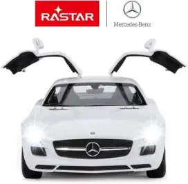 Rastar 1:14 Mercedes Benz SLS AMG Silver RC Miniatur Mainan Mobil Toys