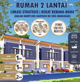 DI JUAL RUMAH DI MAKASSAR, JALAN HARTACO TABARIA MANURUKI