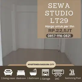 Studio sewa kosongan per thn apartemen bassura city