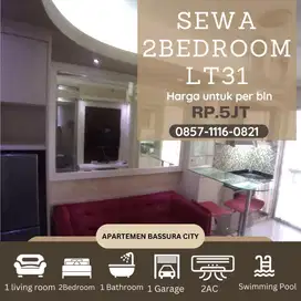 2BR sewa full furnished per bln apartemen bassura city