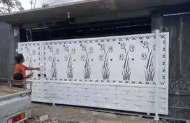 Pagar kating laser rangka besi holloh galpanis