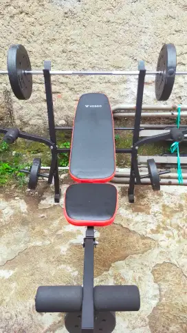 Bench press + stick beban 35 kg