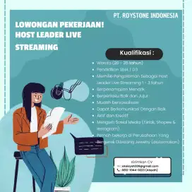 Dibutuhkan Host Live Streaming, Content Creator, Mandarin Speaker