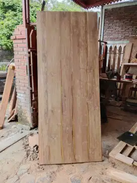 Pintu jati blok