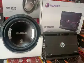 Power 4chnl Venom,Sub 12 Venom,Box sub mdf, Tweter Instalasi+Psang