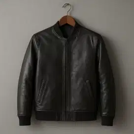 JAKET KULIT ASLI Bomber RIB 100% Jaket Kulit Asli Garut
