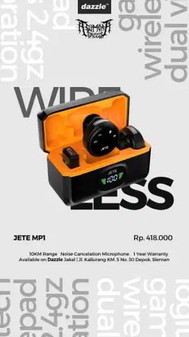MIC WIRELESS JETE MP1 MAGNETIC ANC GARANSI 1 TAHUN