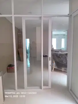 INTERIOR   Kusen pintu ALUMINIUM/ PARTISI GYPSUM dan wall molding k