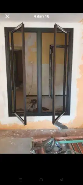 Jual kusen pintu jendela kaca aluminium plus pasang