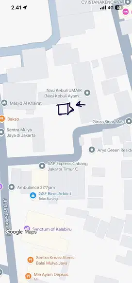 Kontrakan Petakan Pasar Rebo akses mobil