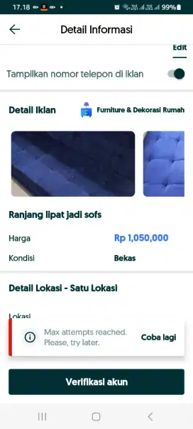 Sofa lipat jadi ranjang