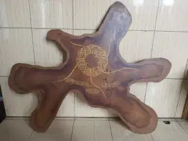 Pajangan Ayat Suci Al Quran Dari Bahan Kayu Jati Antik