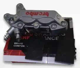 Kaliper Brembo 4 Piston Big Pot Axial Kanan - Grey || Tanpa breket