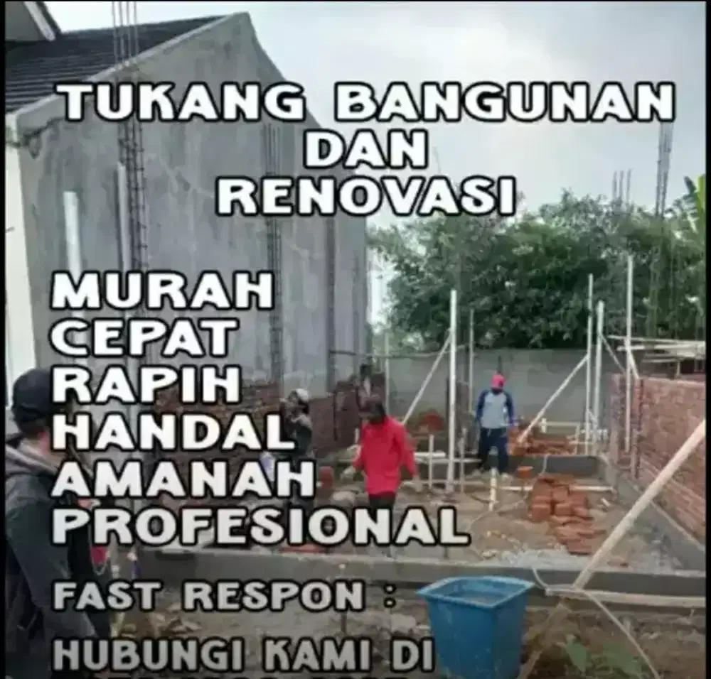 Jasa tukang bangunan capet danrapih