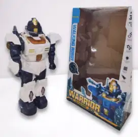 Mainan Anak Robot Warrior Walking Robot Jumbo Berputar 360 Derajat