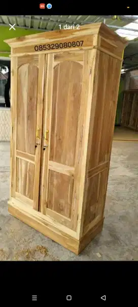 Lemari dua pintu jati