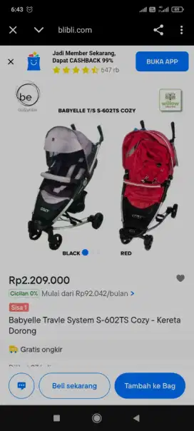 Stoler babyelle cozy