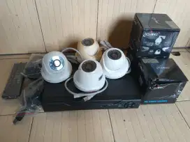 CCTV 4 Kamera Untuk Di Rumah Aktif Mulus Komplit Tanpa Layar Monitor