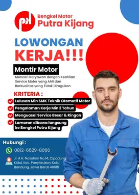 Montir Motor Bengkel Motor LOKER