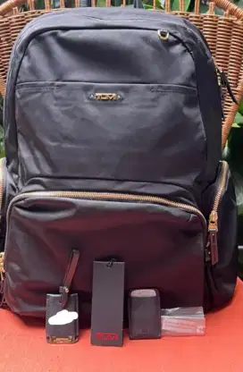 TUMI Women's Calais Black Nylon Voyageur Tech Laptop Travel Backpack