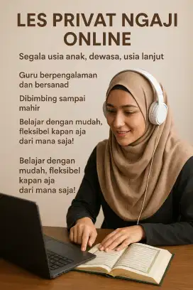 LES PRIVAT NGAJI ONLINE! ANAK2 - DEWASA (SEGALA USIA)