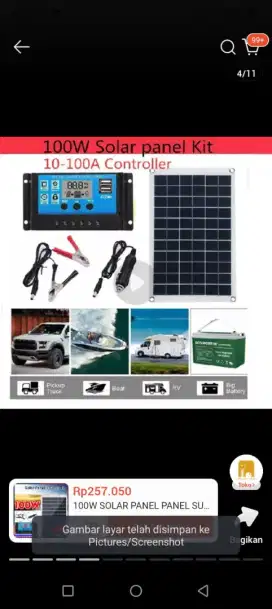 Panel surya 100wp