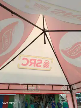 Tenda kerucut rangka dobel deck