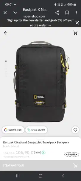 Eastpak x national geographic travelpack backpack