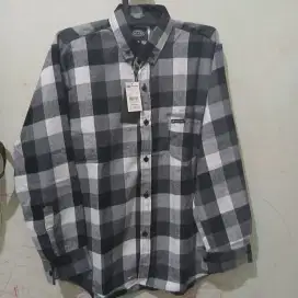 Baju kemeja pria dickies kotak kotak lengan panjang ukuran xl