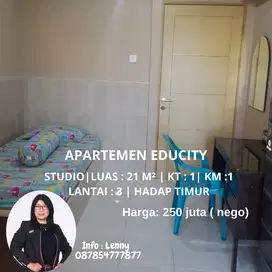 Dijual cepat murah Apartemen Educity Tower Harvard surabaya timur