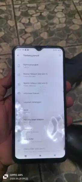 Vivo. Y12s.  3/32. Mnus gantian layar SMA shedow Kya di fto normal