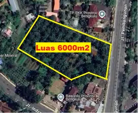 Tanah Luas ± 6.000 m2 di Padang Harapan Kota Bengkulu