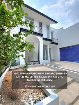 13650 Rumah brand new shm di emerald bintaro sektor 9 shm