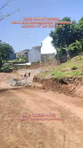 Tanah SHM Lingk Perumahan di Durenan dkt Jl Raya Sendangmulyo Tembalan