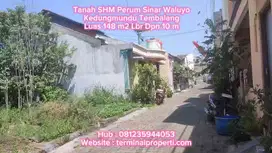 Tanah SHM di Perum Sinar Waluyo  Kedungmundu dkt RSUD  Ketileng