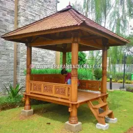 Gasebo kayu jati tua ukiran Jepara